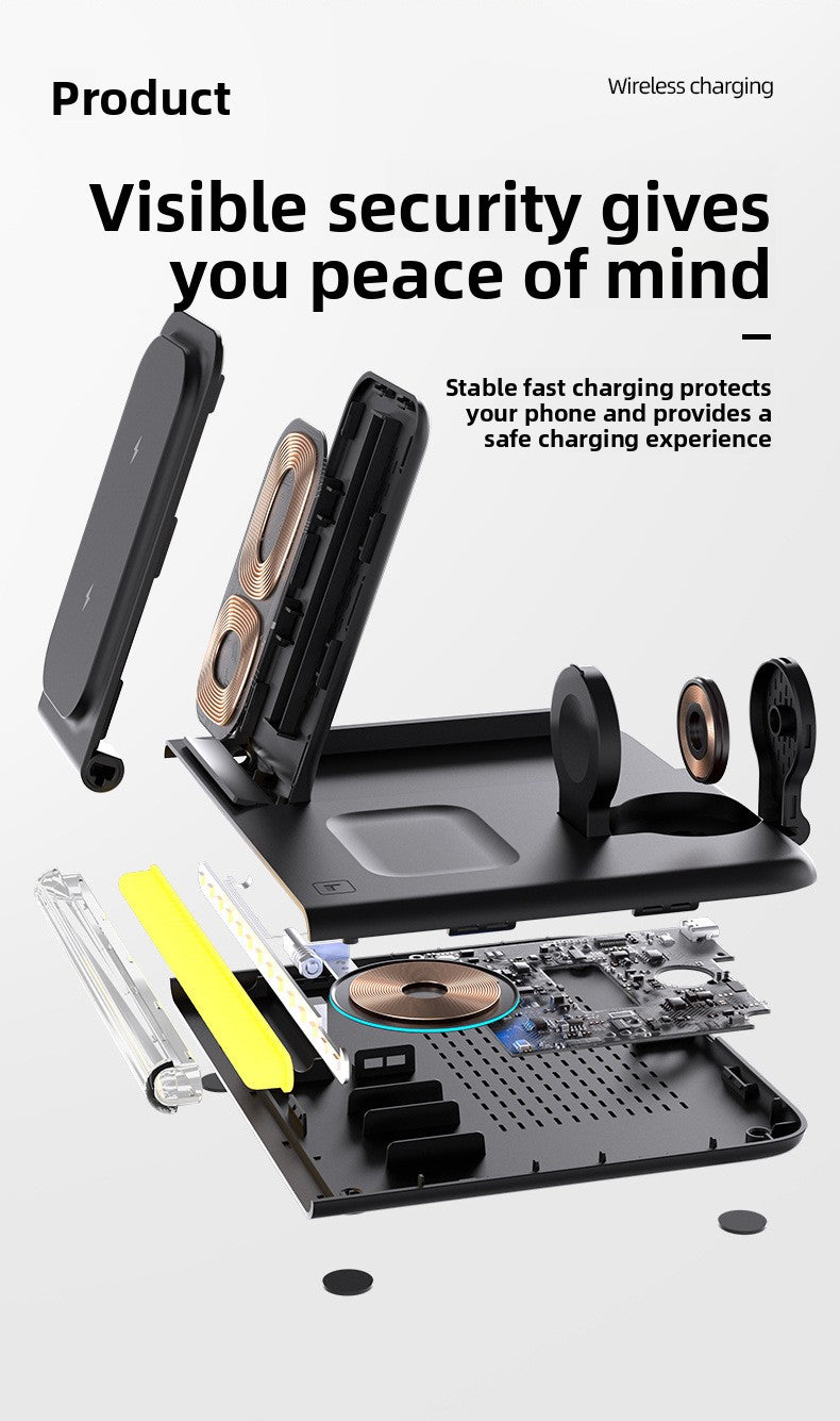 C27 3-in-1 wireless charging folding  Apple Samsung wireless charging