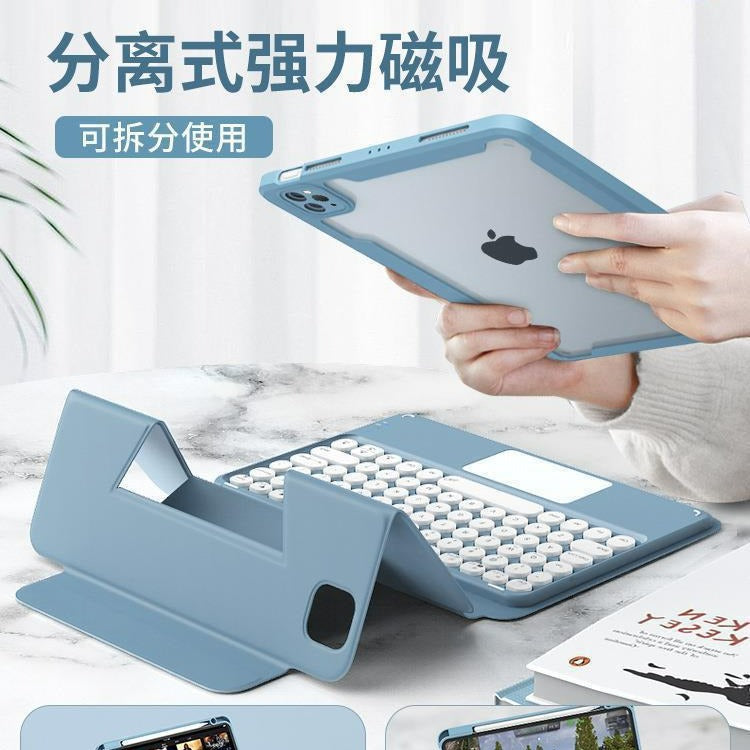 For IPAD 10th generation 10.9 protective case AIr5 tablet 4 Bluetooth keyboard 10.2 Magnetic rotary leather case protective Accessories