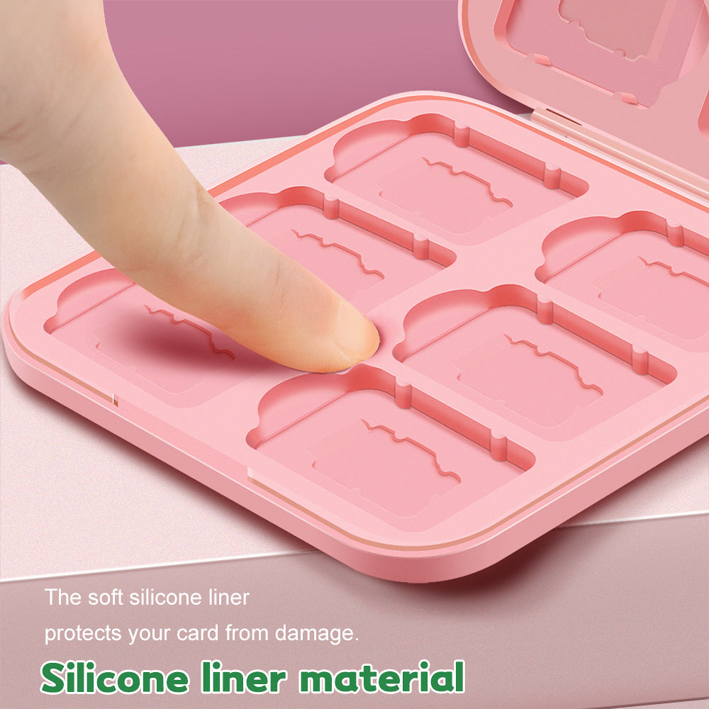 Switch card box switch game card storage box, silicone liner to protect the game card, skin-friendly feel