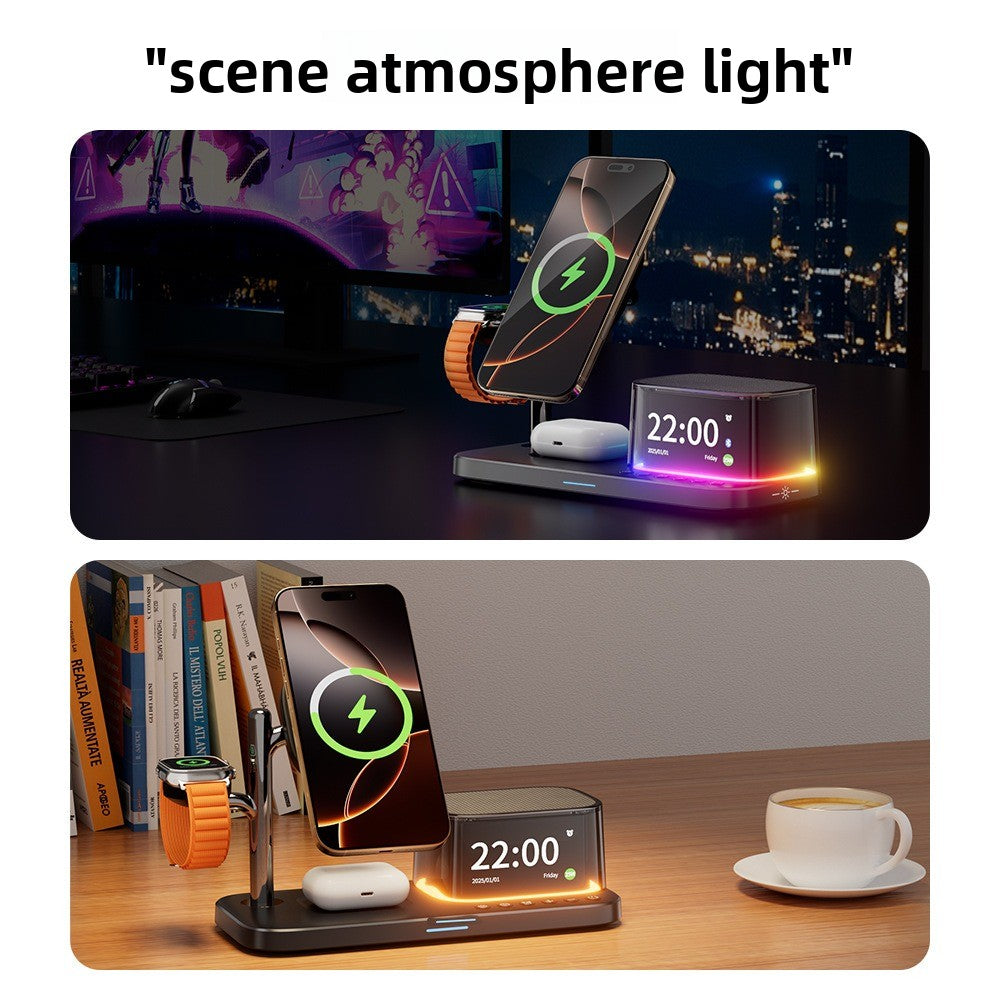 Qi2.2 Magnetic 3-in-1 wireless charger 25W is suitable for Apple mobile phone Bluetooth audio multi-function wireless charging