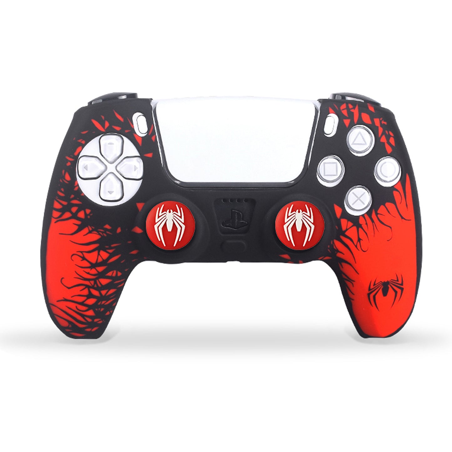 PS5 gamepad protective cover Halloween pattern element handle silicone cover non-slip and dust-proof, including 2 silicone caps