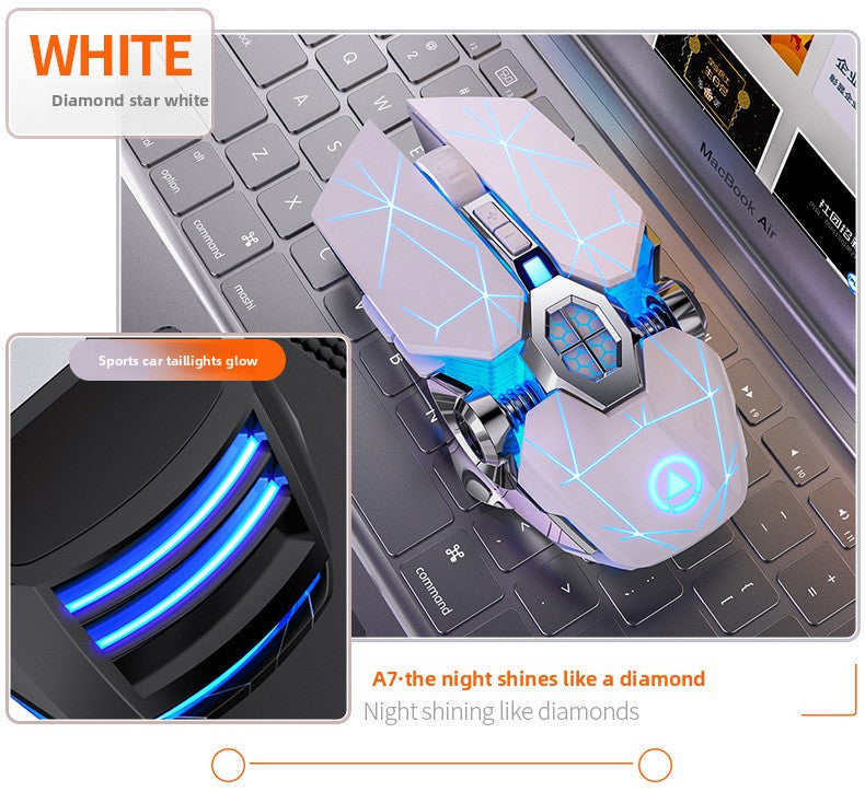 Silver Condor A7 Rechargeable Wireless Mouse Mute Computer Accessories Home Office Games