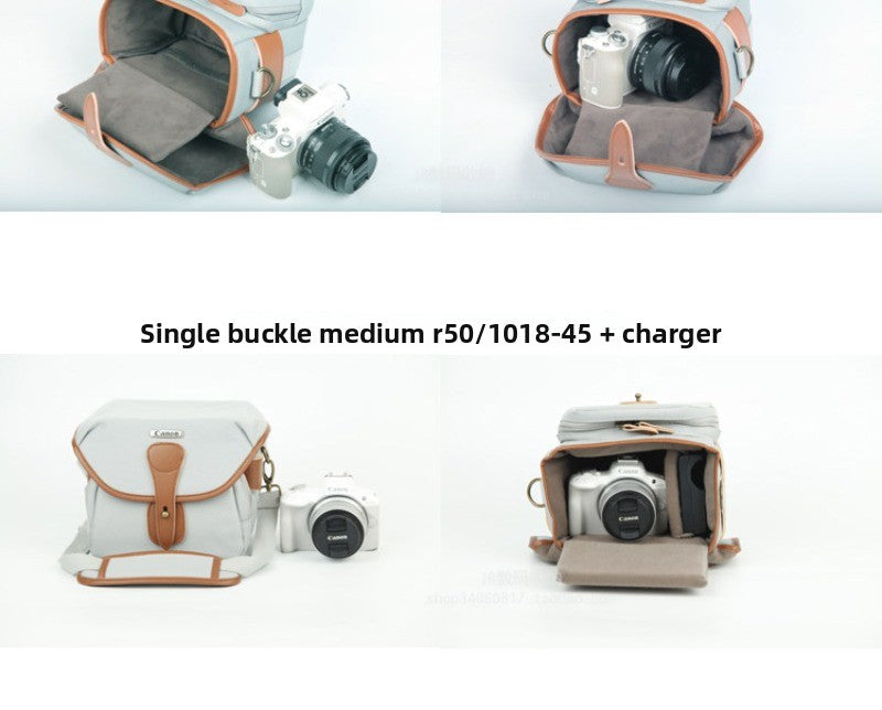 Canon R50 R100 R10 M50II M6II R8200DII retro messenger bag digital storage camera bag PT316-51 Digital camera accessories