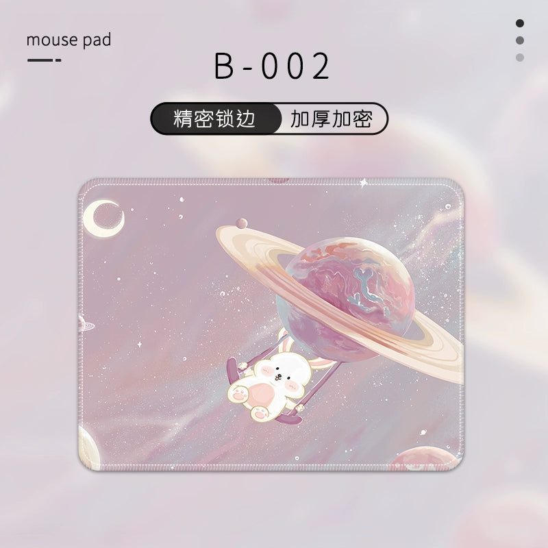 (Shipping fee not include)卡通可爱小兔子鼠标垫小号女生办公室电脑桌垫子加厚天然橡胶定制