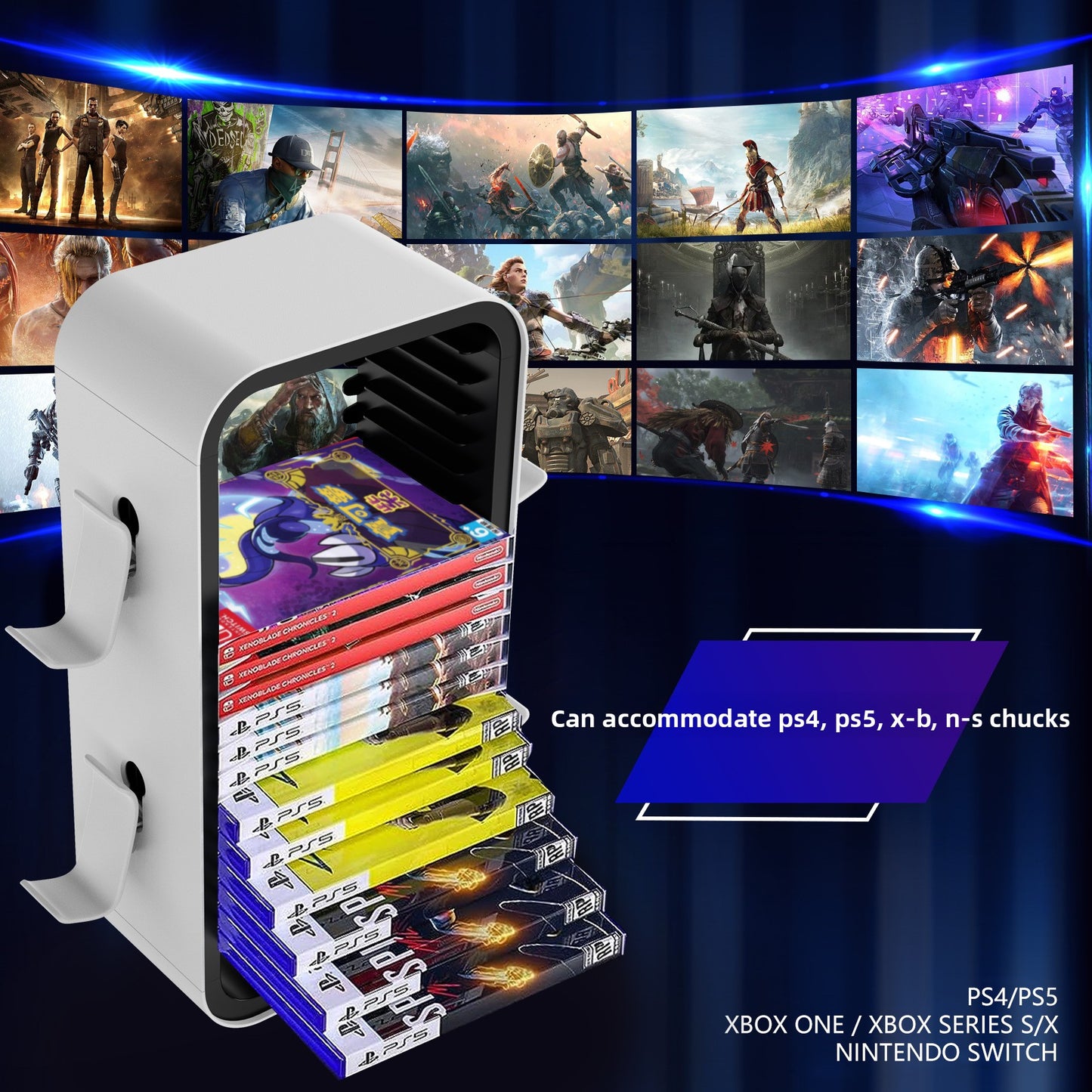 Xbox Multifunction PS5 Game Disc Holder Game Small Disc Holder Storage Rack without Double Charge KP06