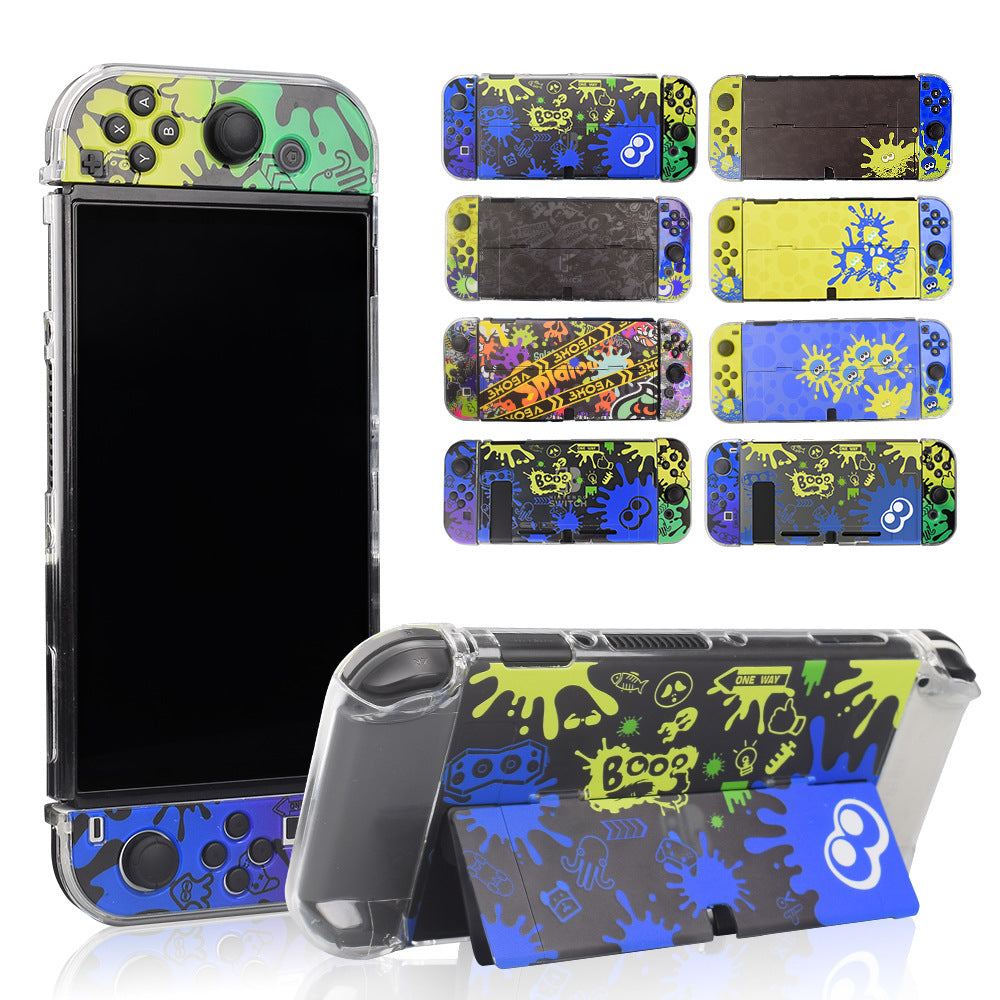 Suitable for Nintendo switch OLED protective case switch game console protective case PC color case UV pattern