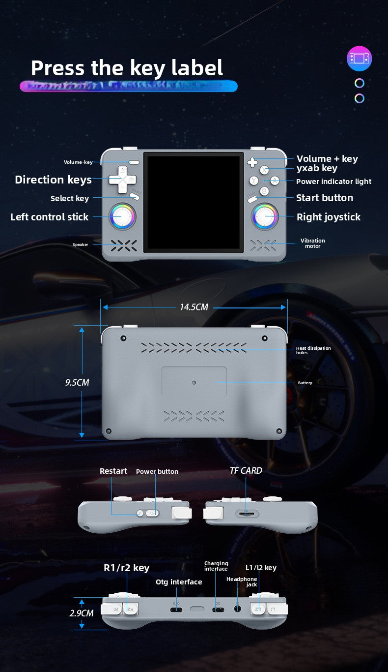 4" inch XF40H IPS HD RGB display WIFI Online match fight Linux Dual 3D joysticks RGB 4000mAh  rechargable supporting 2.4G wireless Gamepad connected games Handheld Game Player console