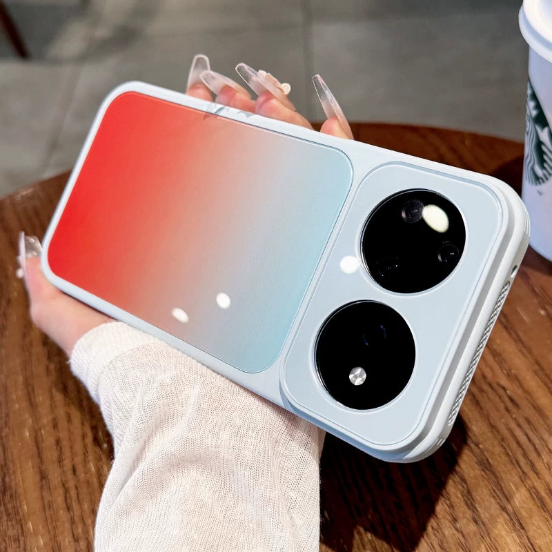 Smudge heat dissipation gradual change For Huawei nova16pro mobile phone case New 16ultra large hole lens all-inclusive protective case nova16 side heat dissipation mesh design shell Phone Accessories