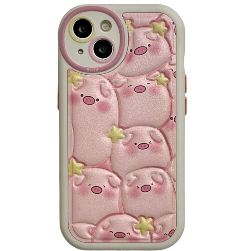 Accessories (Shipping fee not included) Applicable to iphone14pro cute girl pink piggy max new apple 13 phone case 12 silicone 11 soft