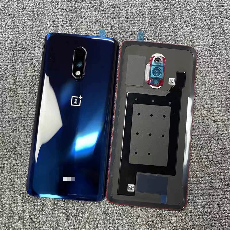 AAA+ quality For OnePlu Back Battery Cover Door Rear Glass Oneplus 6 6T 7 7T 7Pro 7TPro Battery Cover  Case With Camera Lens OnePlus phone repair parts