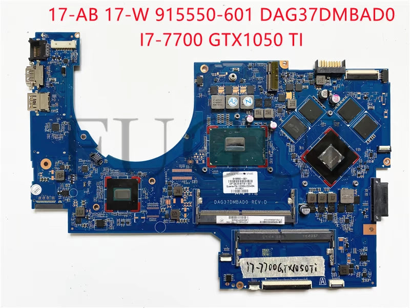 (Shipping fee not include)HP motherboard system board 17-AB 17-W 915550-601 DAG37DMBAD0 I7-7700 GTX1050TI4GB