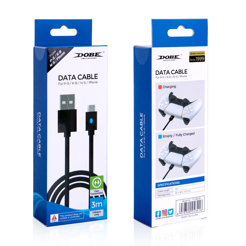 PS5 handle charging cable PS5 USB data cable Type-c braided charging cable 3M NS PRO fast charging