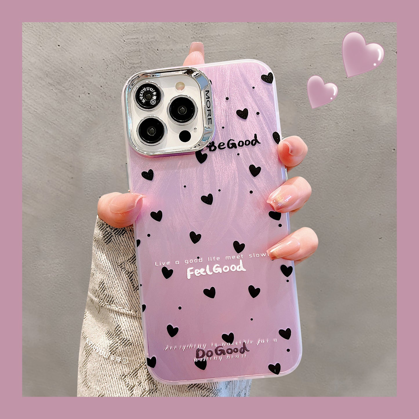 Accessories for Apple 14promax mobile phone case iphone15 feather yarn love polka dot 13 simple ins style 12 Internet celebrities