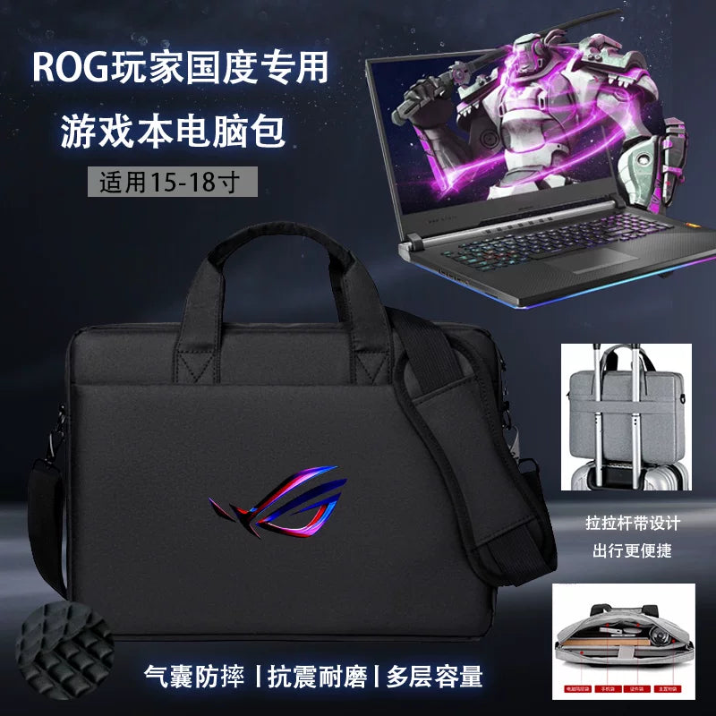 14" 15.6" 16" 17.3" 18" Laptop Bag for ASUS ROG Strix SCAR 7Plus 18 16 inch ROG 17 7Plus G713P ROG Zephyrus G16/G15 Crossbody Bag Hand Shoulder Bag
