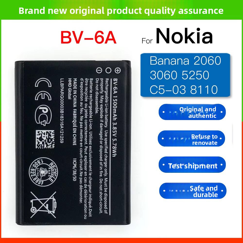 For Nokia BV-6A Battery New 2720 TA-1059 TA-1170 8110 Banana Mobile Phone Nokia phone repair parts