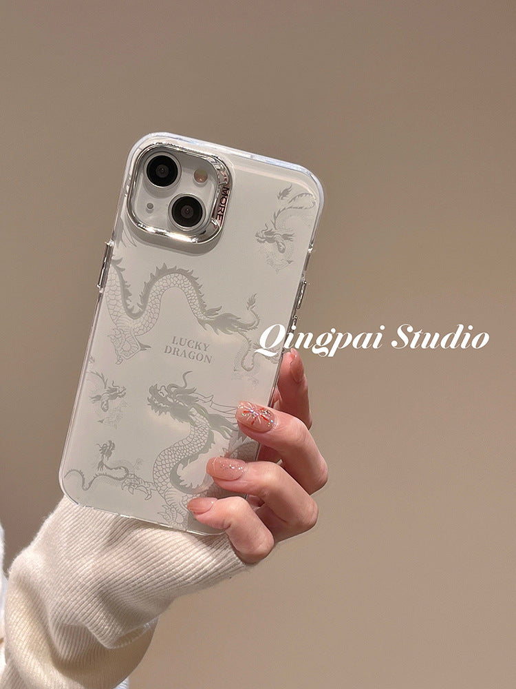 Accessories Guochao New Year's Laser Dragon for Apple 15promax mobile phone case iphone13 new 14pro women's 12