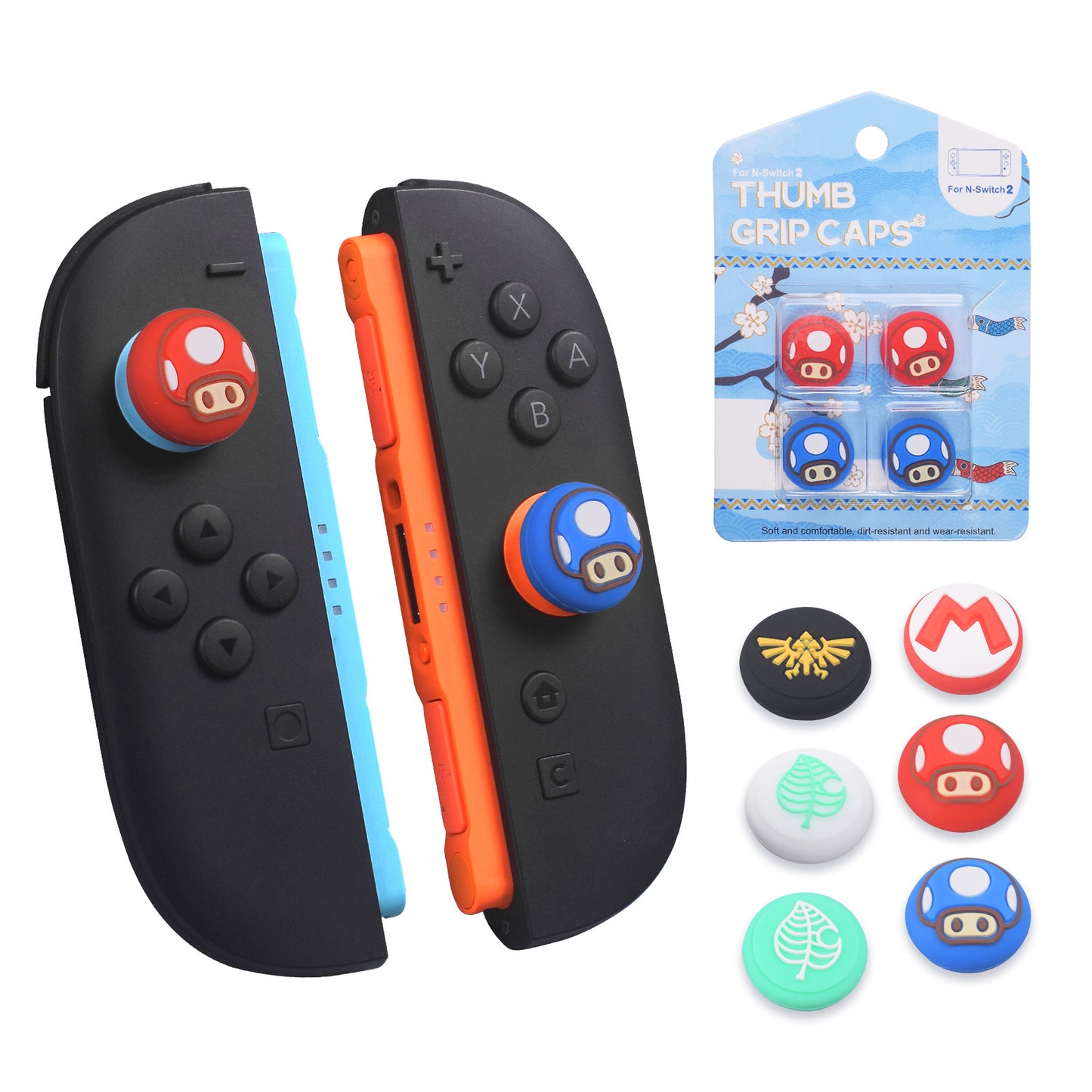 Switch 2 left and right handle silicone cap for Nintendo Switch2 button cap 3D rocker anti-skid cap