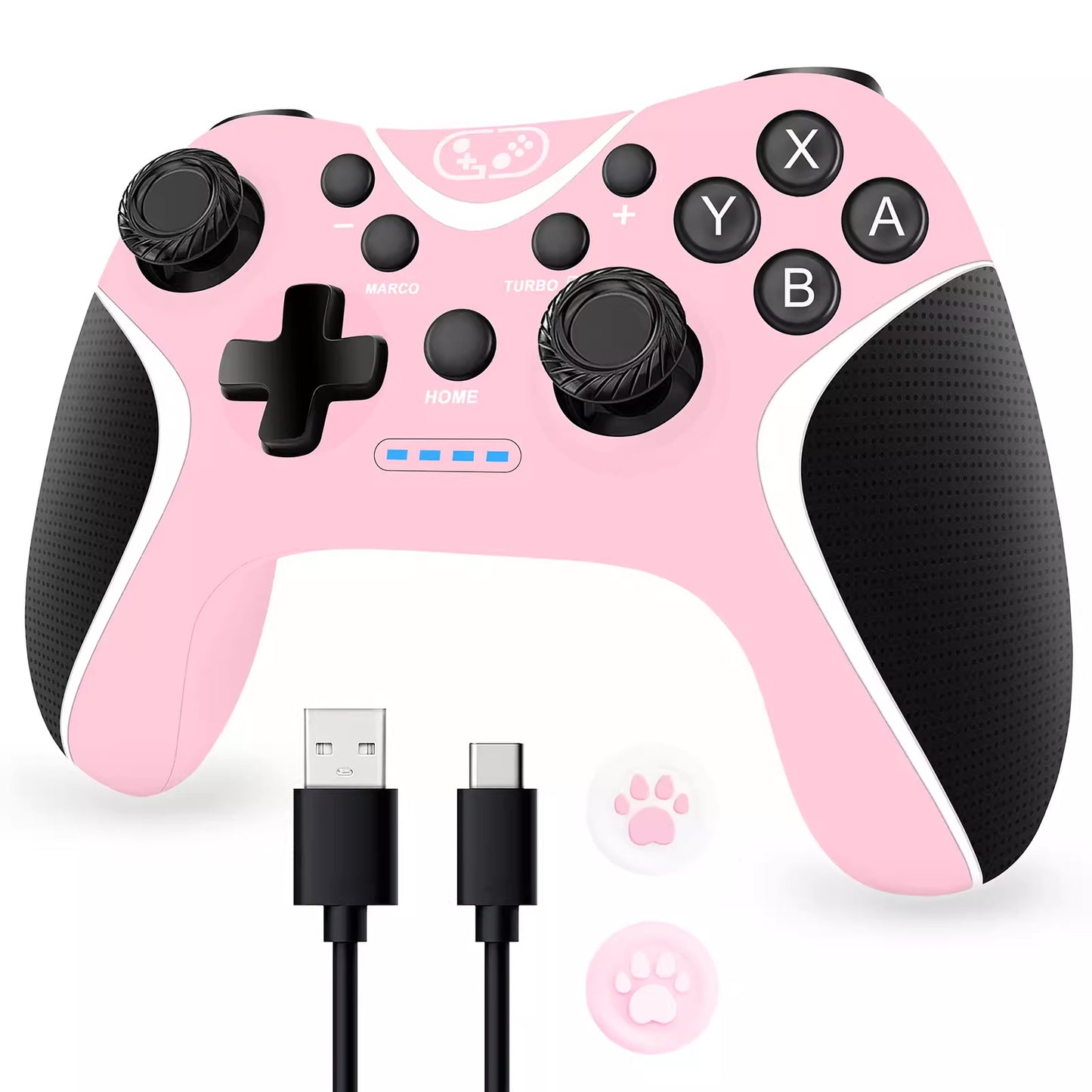 SWITCH gamepad NS wireless controller custom back button programming continuous Bluetooth wireless controller