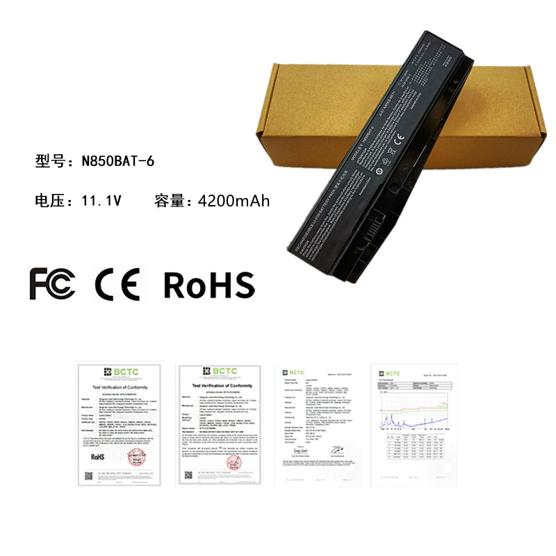 (Shipping fee not include)雷神911SE Hasee  battery 师T58-T1 D1战神T6Ti Z6-KP5GT  repalcement battery N850BAT-6
