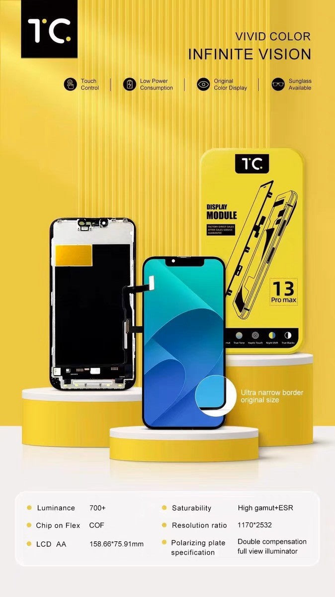 TC iPhone 14PROMAX 13PRO/15PRO/16plus LCD
