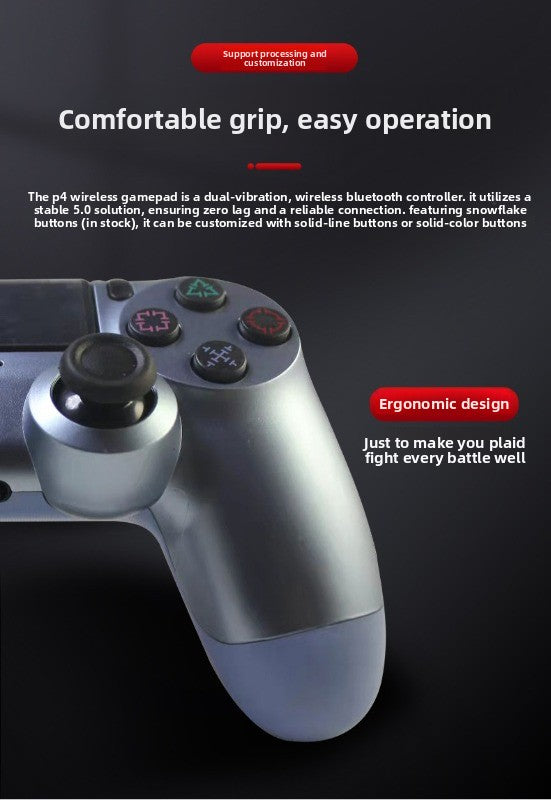 Dual-vibration wireless Bluetooth controller PS4 game controller wireless bluetooth gamepad P4 gamepad PC computer gamepad