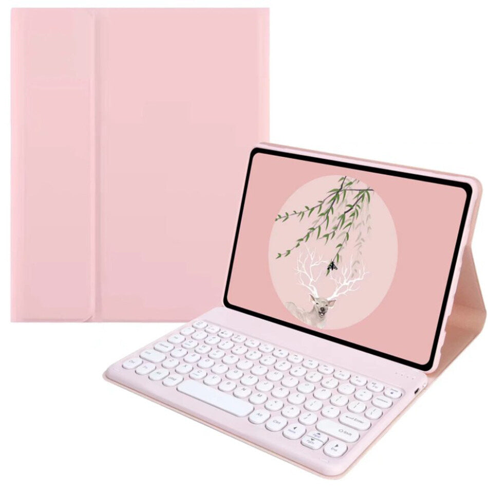 Applicable to Samsung Tablet A7Lite Bluetooth Keyboard Case T220/T225 Touch Round Cap Keyboard Leather Case 8.7protective Accessories