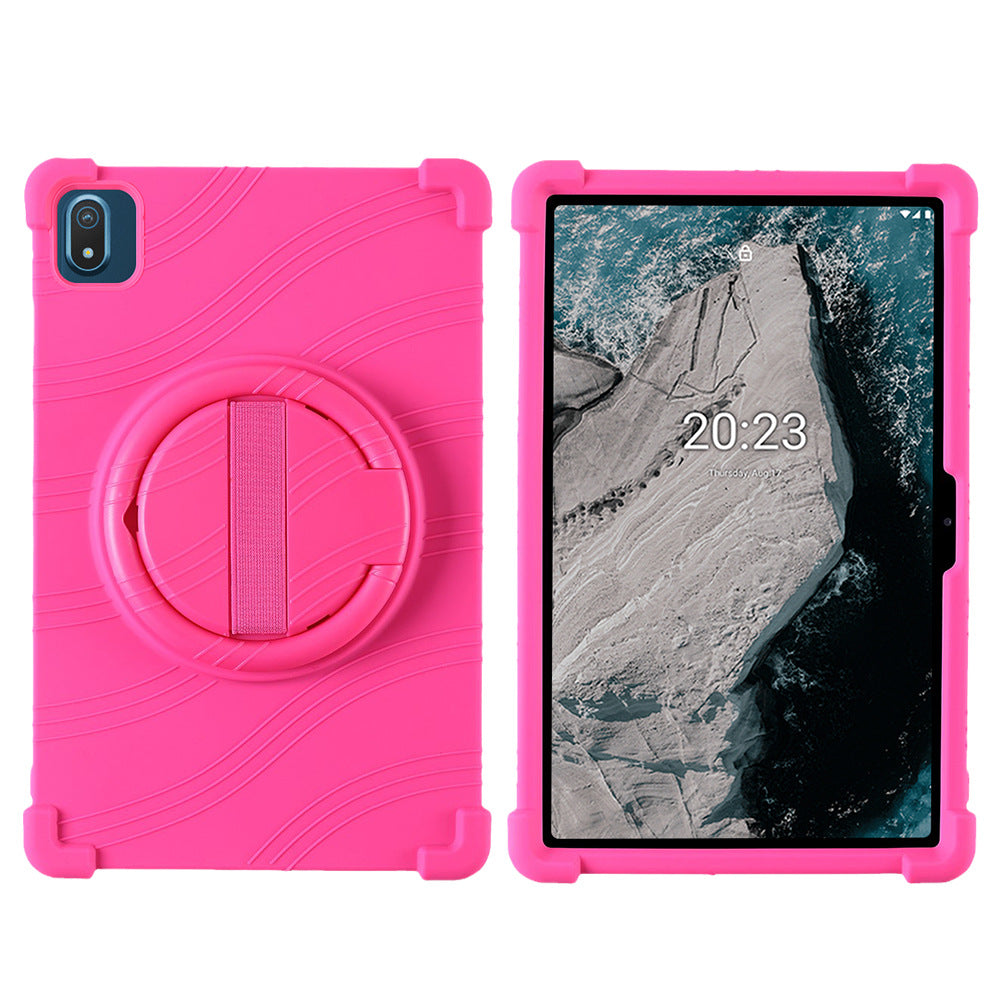 Applicable Nokia T20 protective case Tablet 10.4 inch T21 anti-drop all-inclusive rotating bracket Silicone protective case Protect cace