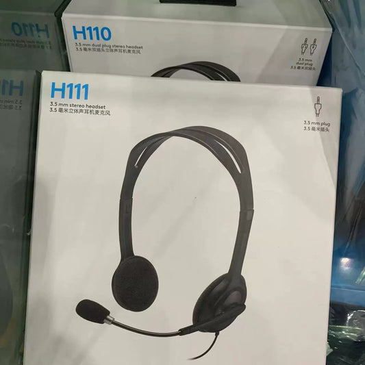 Boxed Genuine Logitech/Logitech H111 Headset with Microphone Headset Music Voice Headset H110