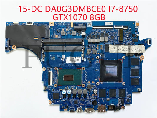 (Shipping fee not include)HP/for惠普  motherboard system board 15-DC DA0G3DMBCE0 I7-8750 GTX1070 8GB