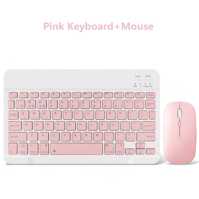 Applicable to iPad Bluetooth keyboard 7 inch mini phablet Bluetooth mouse keyboard 10 inch ultra-thin keyboard and mouse set protective Accessories