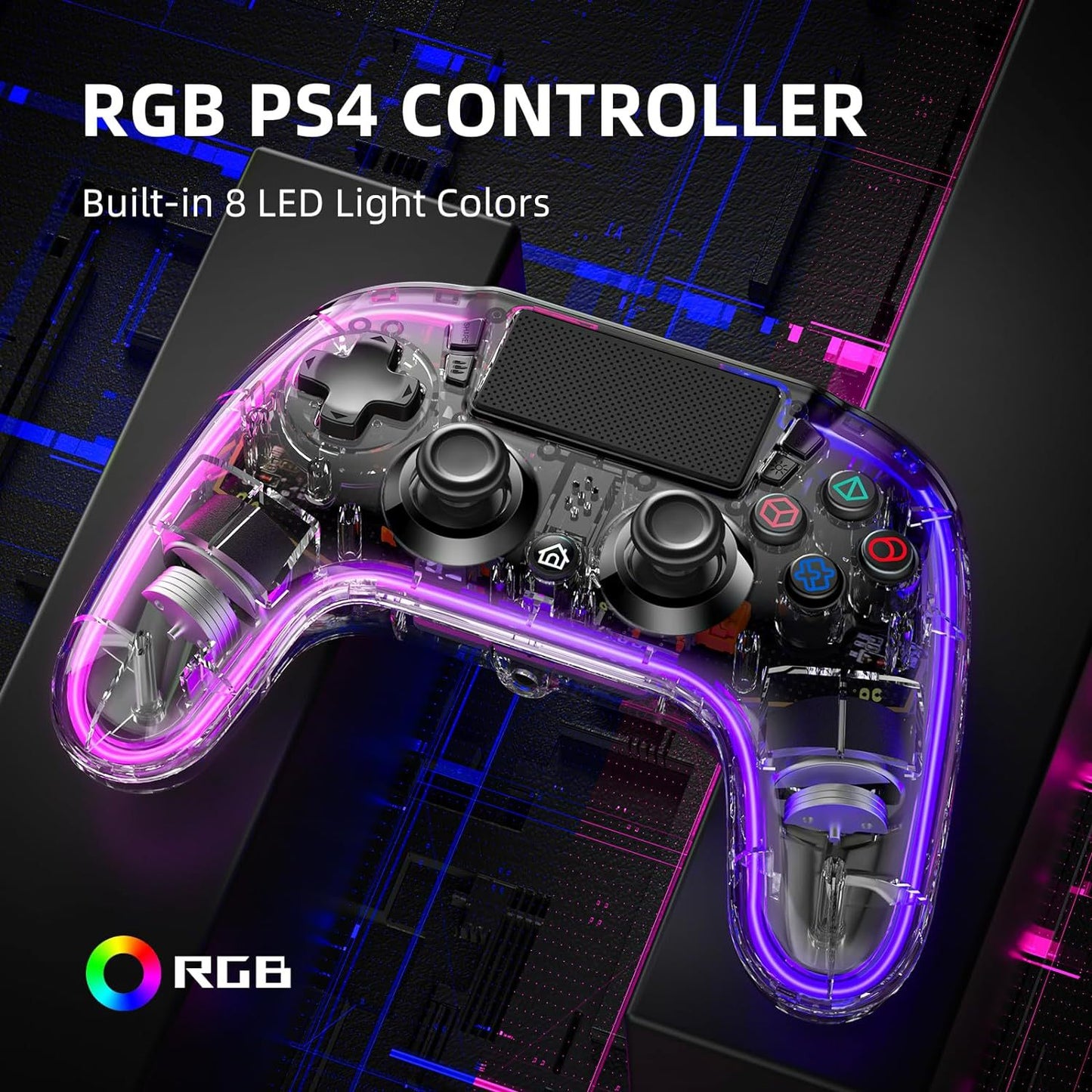 PS4 Bluetooth wireless handle p4 neutral private mode glare Hall trigger gamepad export to domestic special offer