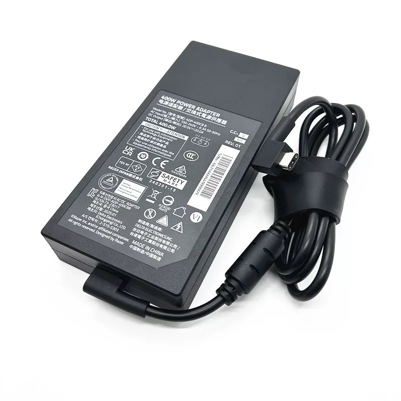 Genuine New ADP-400CB B 400W 20V 20A Razer 3-pin tip AC Adapter Charger for Razer Blade 18 (2025) RC30-0529 RZ09-0529 Power supply Razer laptop repair parts