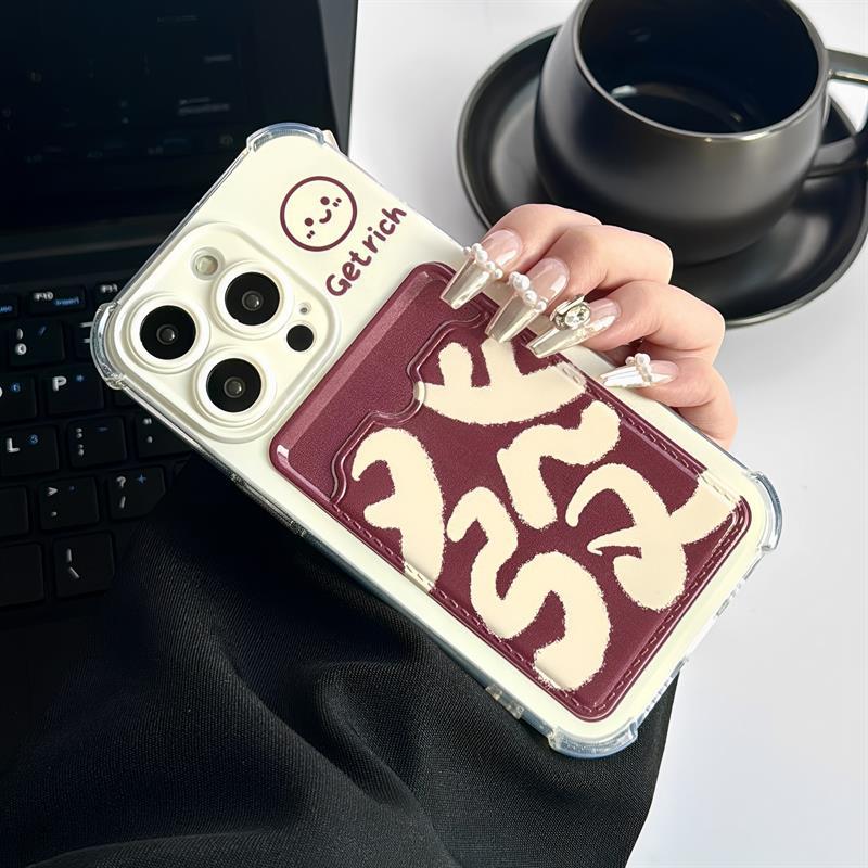 Accessories New Year Card wallet for iphone14pro Apple 15 mobile phone case 11 creative 12pro niche 13pr