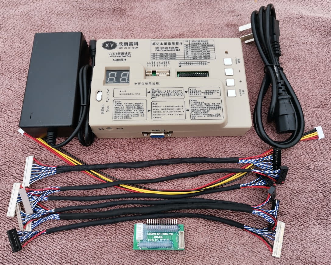 77 Programs LVDS LCD Screen display Tester Laptop LVDS Panel Test Tester Tool Laptop Repair tools