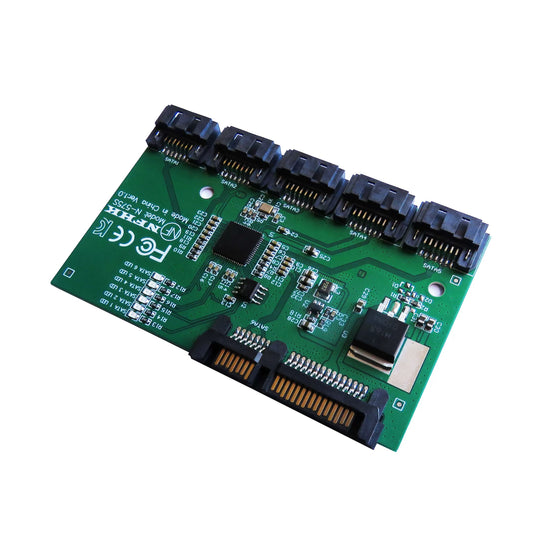JMB575 One SATA to 5 SATA3.0 expansion card adapter card, can not be connected to the main board SATA port Repair Tools