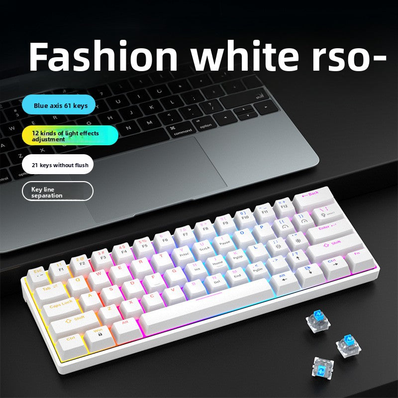 Wired mechanical keyboard and mouse set Qingxi e-sports game office laptop