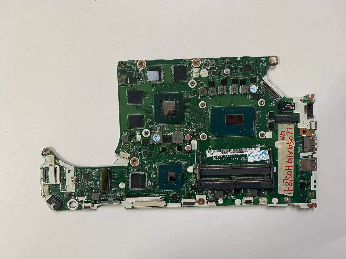 (Shipping fee not include)Acer/宏碁motherboard system board Nitro AN515-52 LA-F951P I7-8750H 1050TI 4GB