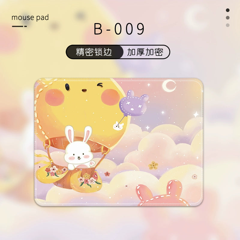 (Shipping fee not include)卡通可爱小兔子鼠标垫小号女生办公室电脑桌垫子加厚天然橡胶定制