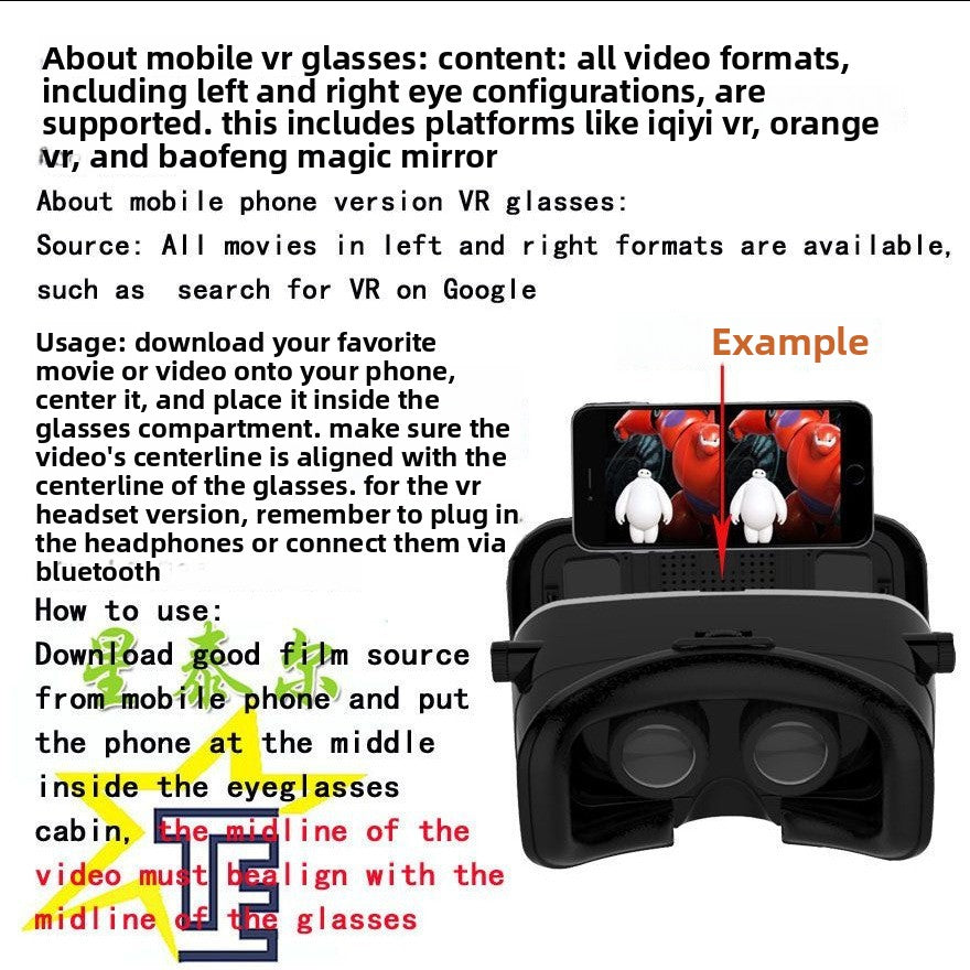 VR Shinecon G04EB headset version VR glasses large screen mobile phone panorama 3DVRZ4