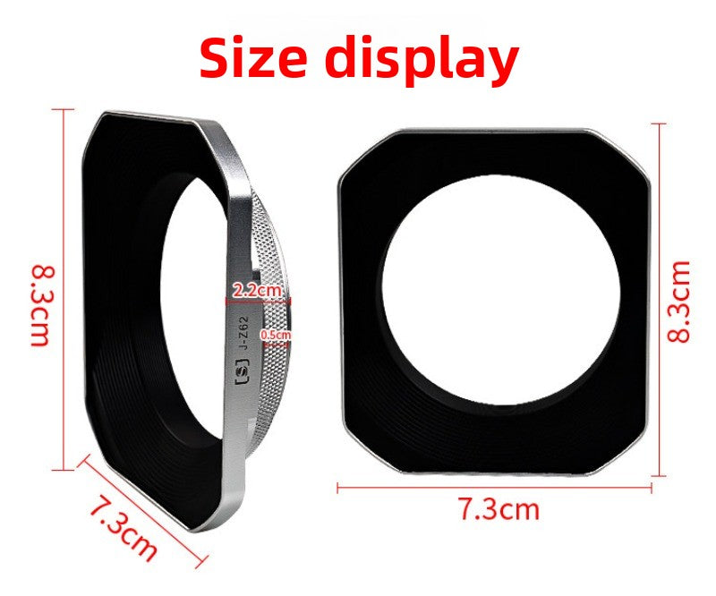 Square hood for Sigma 18-50/56 f1.4 Fuji 15-45/16 -50 lens 52/55/62 mm digital camera accessories