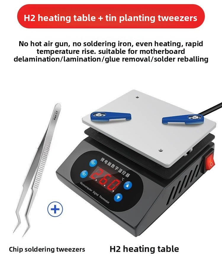 Heating table intelligent constant temperature preheating platform mobile phone repair welding mini reflow soldering table pcb small Repair tools