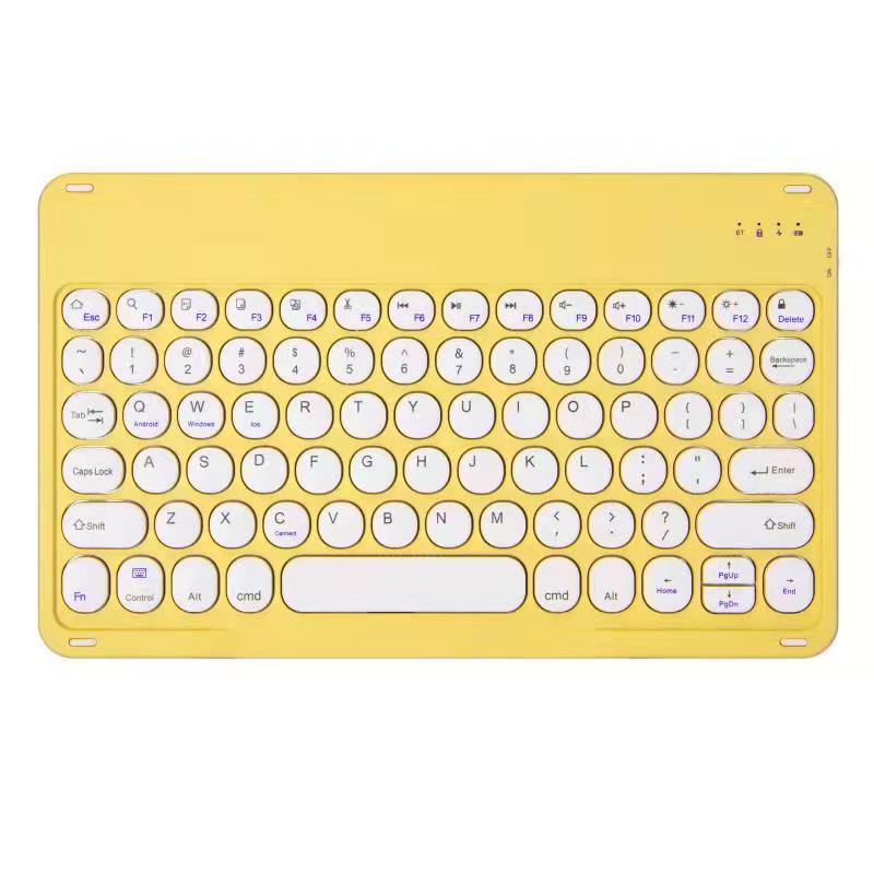 For iPad Samsung Huawei Xiaomi Lenovo Google TCL Tablet Wireless Bluetooth Keyboard 10 Inch Round Cap protective Accessories