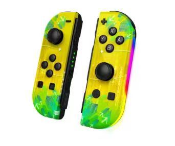 Switch joycon left and right gamepad colorful RGB light effect wake up 5.2 Bluetooth vibration somatosensory