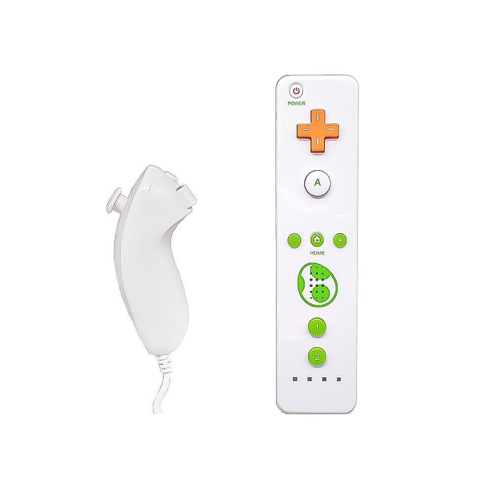 WII handle wii left and right handle built-in accelerator 2 in 1 left and right handle wii double medium white and green left and right naked