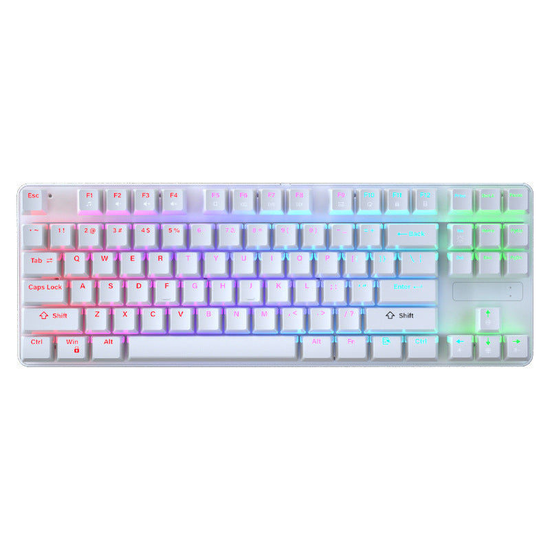 87-key high-value wired real mechanical keyboard, blue axis computer accessories, game e-sports office, universal for eating chicken