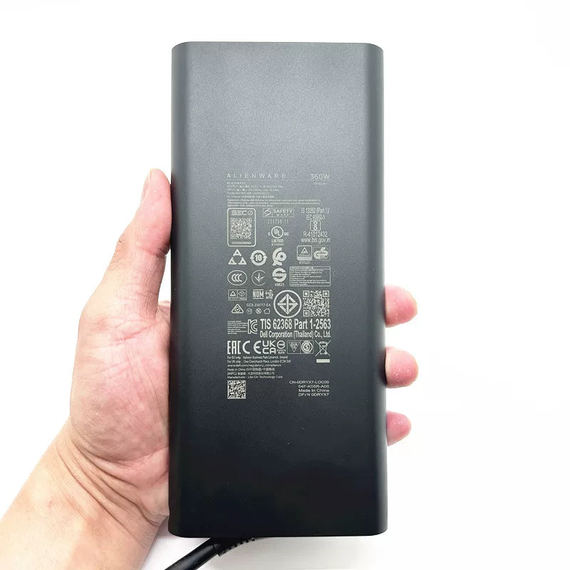 Genuine New LA360PM230 360W 19.5V 18.46A AC Adapter Charger for Dell Alienware M18 X16 M16 17 R5 X17 R2 0Y7YW7 07TMR6 0NN34T DA360PM230 HA360PM230 power supply Dell laptop repair parts