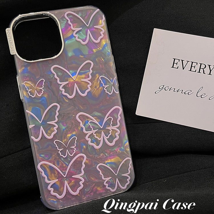 Accessories Dream ins shell pattern pink butterfly for Apple 15promax mobile phone case iphone13 new 14pro