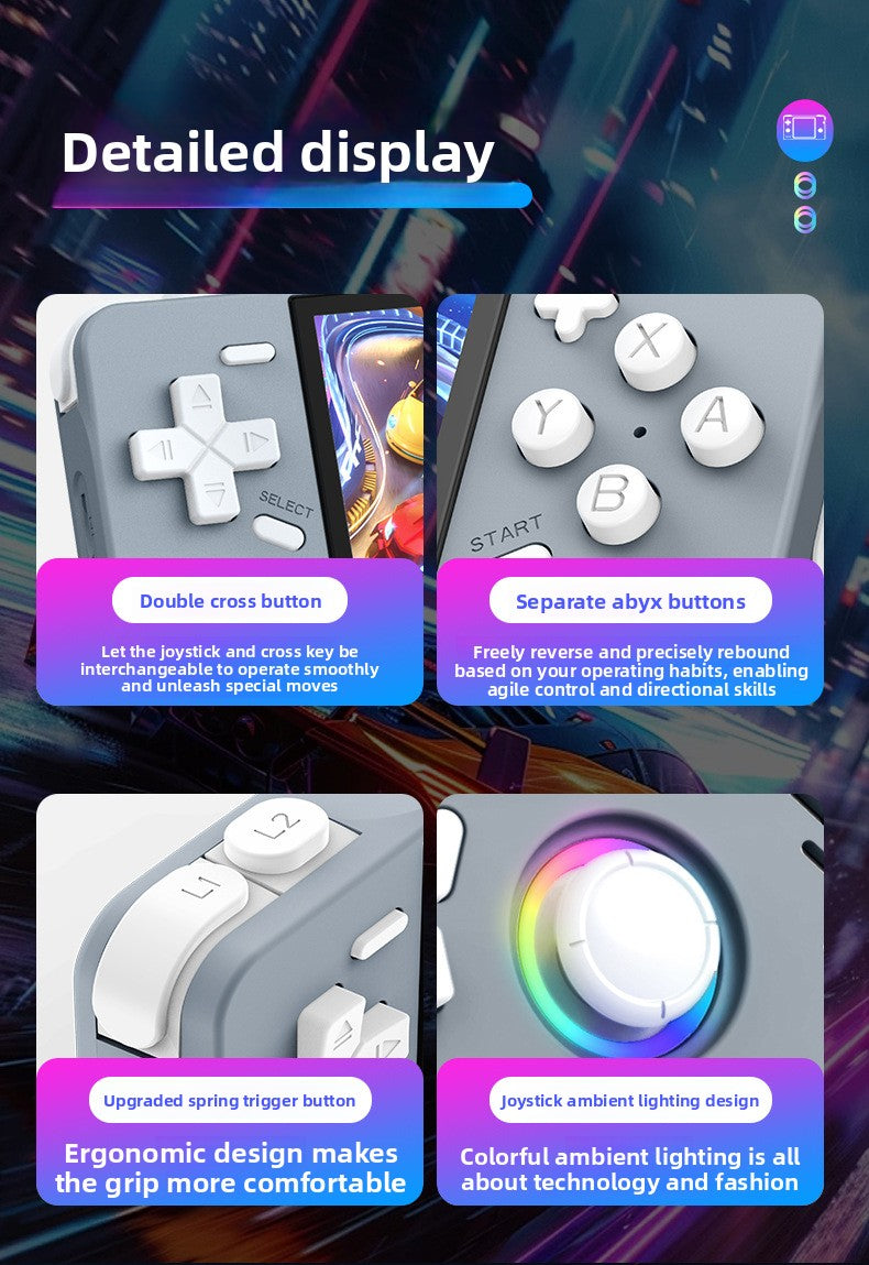 4" inch XF40H IPS HD RGB display WIFI Online match fight Linux Dual 3D joysticks RGB 4000mAh  rechargable supporting 2.4G wireless Gamepad connected games Handheld Game Player console
