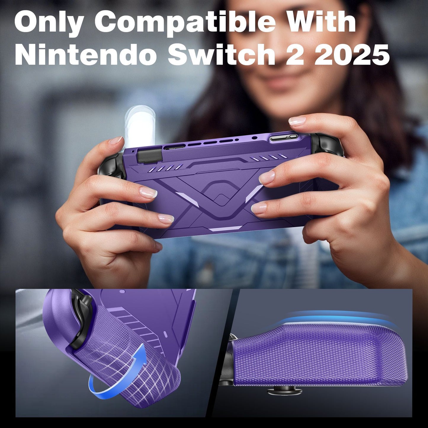 Suitable for SWITCH2 game console protective case NS2 game console, mecha wind protective cover TPU soft bottom PC cover