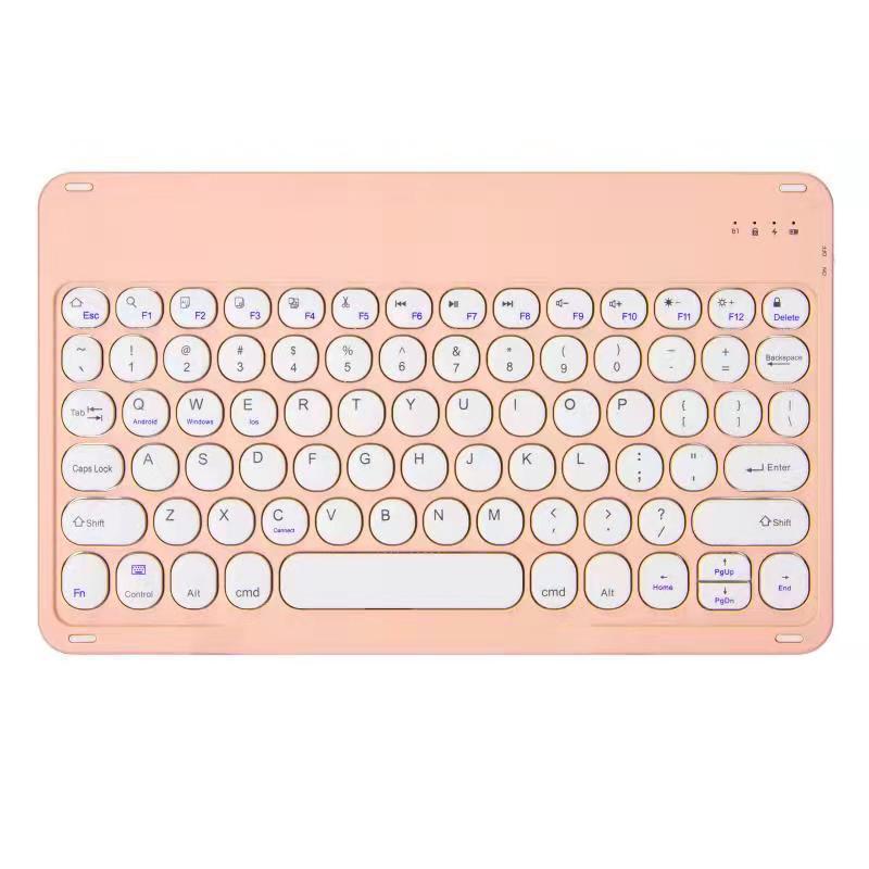 Samsung ipad keyboard phone iPhone tablet round key bluetooth keyboard protective Accessories